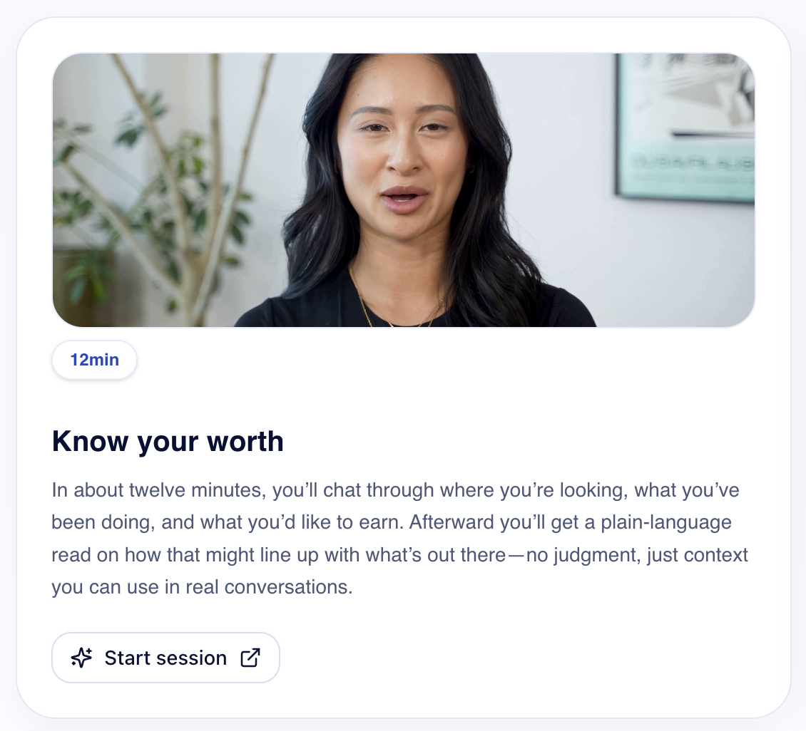 AI practice interview session
